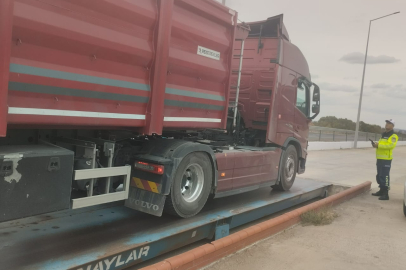 Edirne'de Taşıma Sınırını Aşan Kamyon Sürücüsüne 25 Bin 469 Lira Ceza