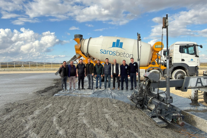 İpsala UMAT İbrahim Girgin Tır Parkı’nda Zemin Betonlama Çalışmaları Sürüyor