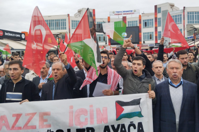 Trakya Üniversitesi Öğrencilerinden Filistin’e Destek Yürüyüşü