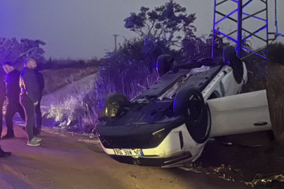 Kırklareli’nde Polisten Kaçarken Şarampole Devrilen Otomobildeki 1 Kişi Yaralandı