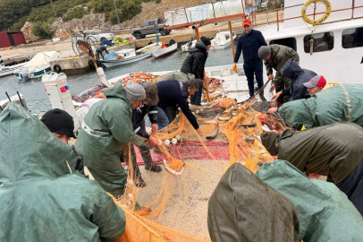 Saros Körfezi’nde Denize Açılan Balıkçıların Ağları Kefal ile Doldu