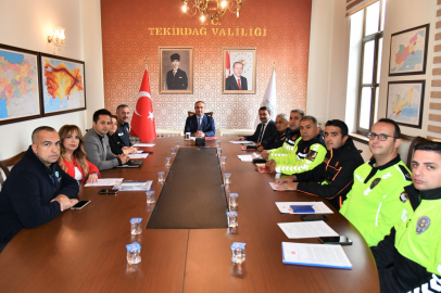 Tekirdağ'da Karayolları Trafik Güvenliği Toplantısı Yapıldı