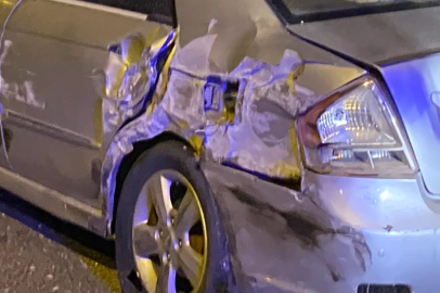 Keşan’da Park Halindeki Araca Zarar Verildi