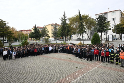 Kırklareli Anadolu Lisesi’nde Afet Tahliye Tatbikatı Gerçekleştirildi