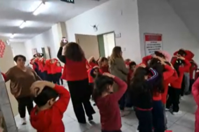 Okulda Deprem Tatbikatı Gerçeğini Aratmadı