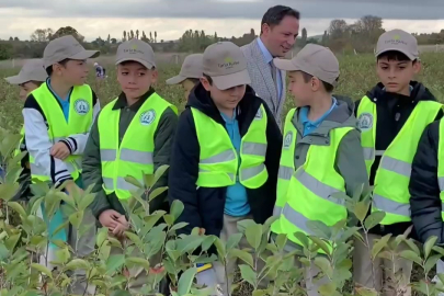 Biga'da Öğrencilerle Aronya Toplama Etkinliği