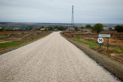 Havsa'nın Söğütlüdere İle Osmanlı Köyleri Arasındaki Yol Asfaltlandı