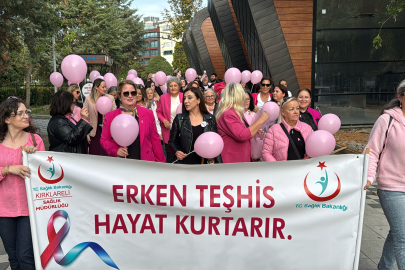 Kırklareli'nde Meme Kanseri Farkındalık Yürüyüşü Yapıldı