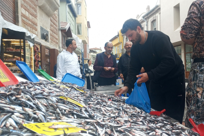 Hamsinin Kilosu 50 Liraya Düştü, Vatandaşlar Poşet Poşet Aldı
