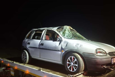 Keşan'da Otomobil Takla Attı: 2 Yaralı