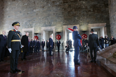 Cumhurbaşkanı Erdoğan Başkanlığındaki Devlet Erkanı Anıtkabir’i Ziyaret Etti