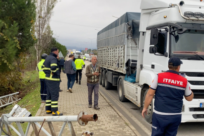 Seyir Halindeki Tırın Açılan Dorsesi PTS'ye Çarptı