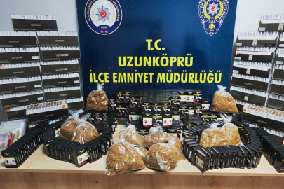 Edirne'de On Binlerce Kaçak Makaron Ele Geçirildi