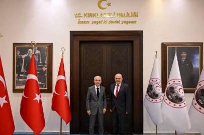 Vali Uğur Turan, Uzunköprü Kaymakamı Muammer Köken’i Kabul Etti