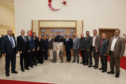 Edirneli Muhtarlardan Erzurum Emniyet Müdürü Karaburun'a Ziyaret