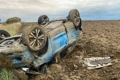 Keşan'da Otomobil Takla Attı: 2 Yaralı