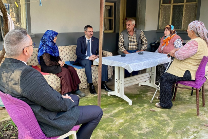 Kaymakam Özderin, Cevizköy’deki Aileleri Ziyaret Etti