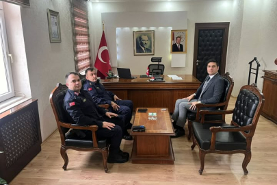 İl Jandarma Komutanı Ermiş’ten Kaymakam Emin Cevat Tutar’a Ziyaret