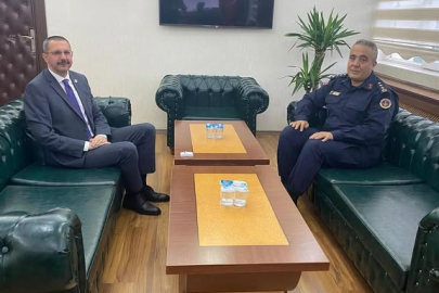 İl Jandarma Komutanı Eskitürk’ten Kaymakam Özderin’e Nezaket Ziyareti
