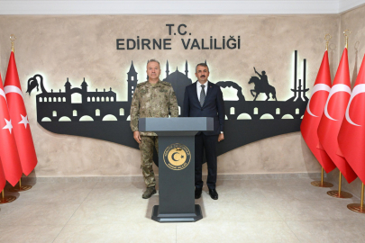 Tümgeneral Özeren'den Edirne Valisi Sezer'e Ziyaret