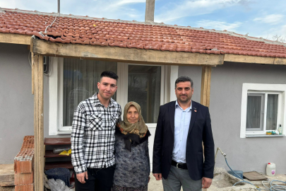 Edirne'de Yaşlı Kadına Hayırseverlerin Desteğiyle Ev Yaptırıldı