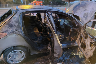 Lüleburgaz’da Otomobil Yangını