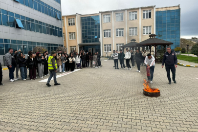 Edirne’de Öğretmen Adaylarına Temel Yangın Eğitimi
