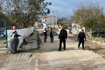 Enez İlçesinde Yol Yapım Çalışmaları Sürüyor