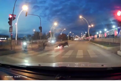 Edirne’de Yaya Geçidindeki Feci Kaza Kamerada