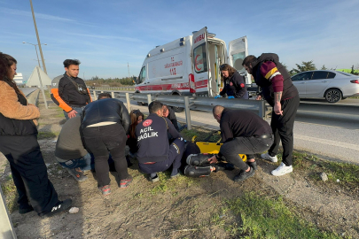Ağır Yaralanan Motosikletli Genç Yaşam Savaşı Veriyor