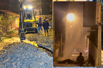 Patlayan Hattaki Su Metrelerce Yükseğe Fışkırdı