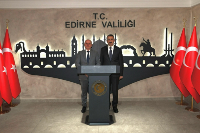 Edirne Valisi Yunus Sezer’e Arnavutluk’tan Ziyaret
