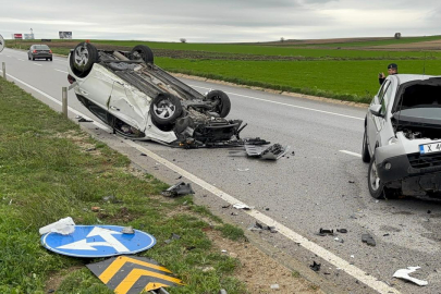 Havsa Yolunda Kaza: 2 Yaralı