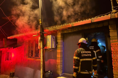Edirne’de Ev Yangını