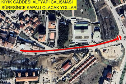 Kıyık Caddesi’nde Altyapı Çalışması Nedeniyle Trafik Düzenlemesi
