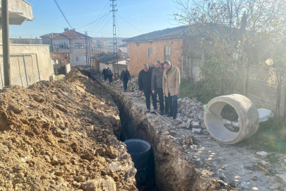 Kaymakam Özderin, Ataköy Köyü’nde Kanalizasyon Çalışmalarını İnceledi
