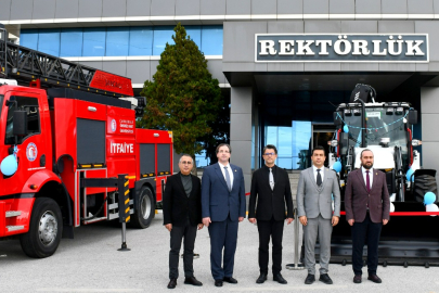 ÇOMÜ Araç Parkına İtfaiye ve İş Makinesi Kazandırıldı