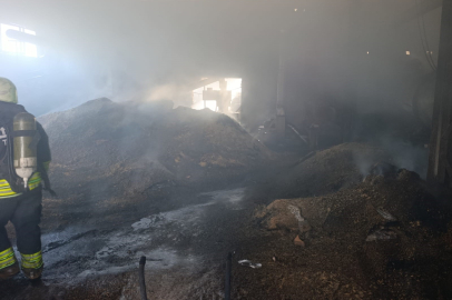 Vize'de Palet Fabrikasının Deposunda Yangın