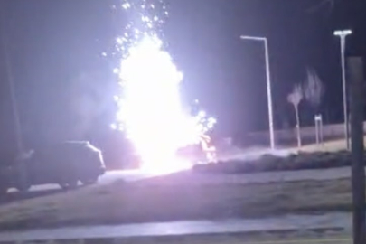 Devlet Hastanesi Bahçesinde Otomobil Yangını