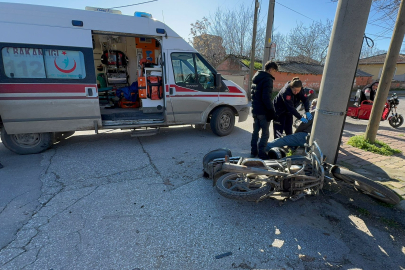 Edirne’deki Kazada Motosiklet Sürücüsü Yola Savruldu