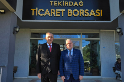 Kaymakam Tunçer, Tekirdağ Ticaret Borsası Başkanı Osman Sarı'yı Ziyaret Etti