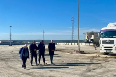 Pınarhisar’da Yapımı Süren Tır Parkında İnceleme