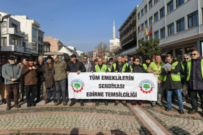 Edirne’de Emeklilerden TBMM’deki Oturma Eylemine Destek