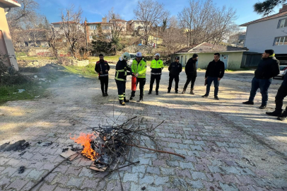 Pınarhisar’da Emniyet Personeline Uygulamalı Yangına Müdahale Eğitimi