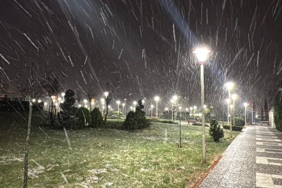 Çorlu'da Kar Yağışı Başladı