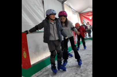 Marmaraereğlisi’nde Ara Tatilde Ücretsiz Buz Pisti Keyfi