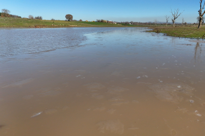 Kırklareli'nde Karahıdır Göleti Kısmen Buz Tuttu