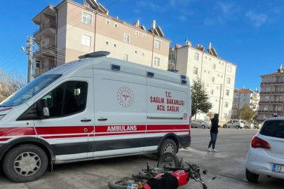 Karaman’da Otomobil İle Motosiklet Çarpıştı