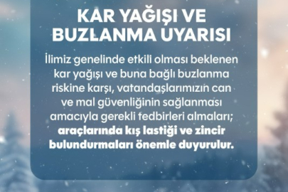 Tekirdağ’da Kar ve Buzlanma Uyarısı