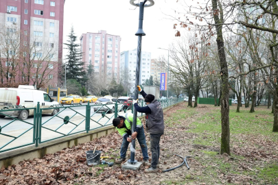 Kartaltepe Piknik ve Mesire Alanı’nda Aydınlatma Çalışmaları Sürüyor